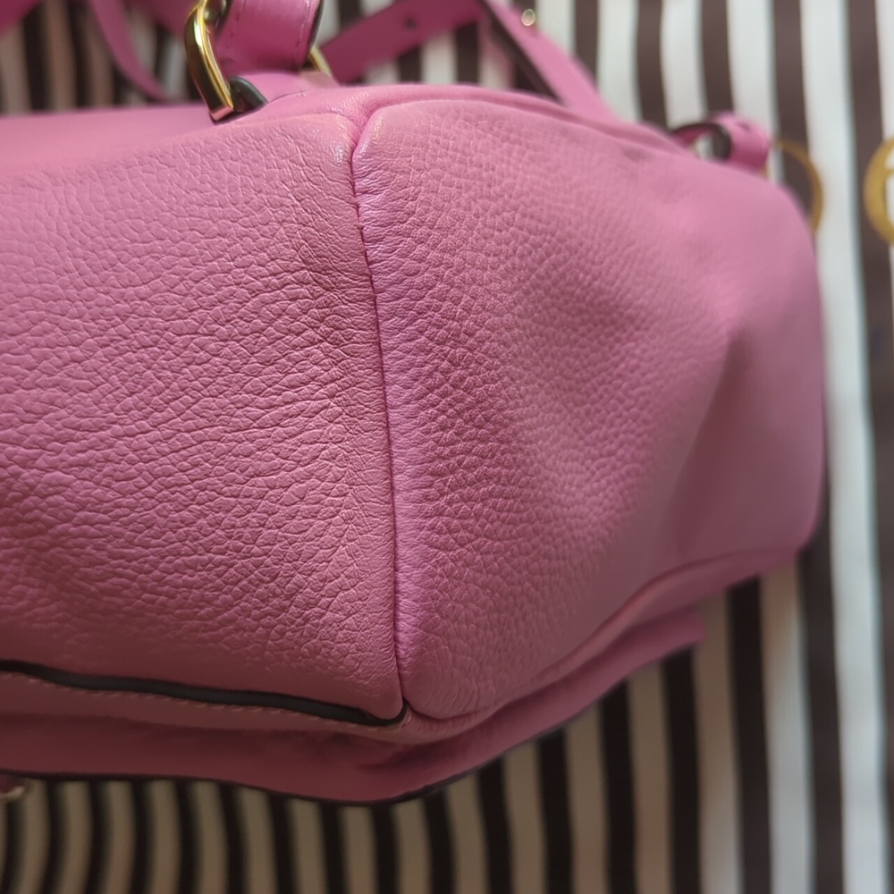 Henri Bendel Vibrant Pink Leather Backpack - Picture 5 of 12